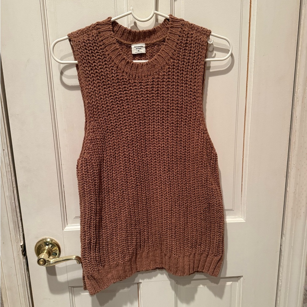 Abercrombie & fitch Women's Sleeveless Knit Sweater Vest - Brown